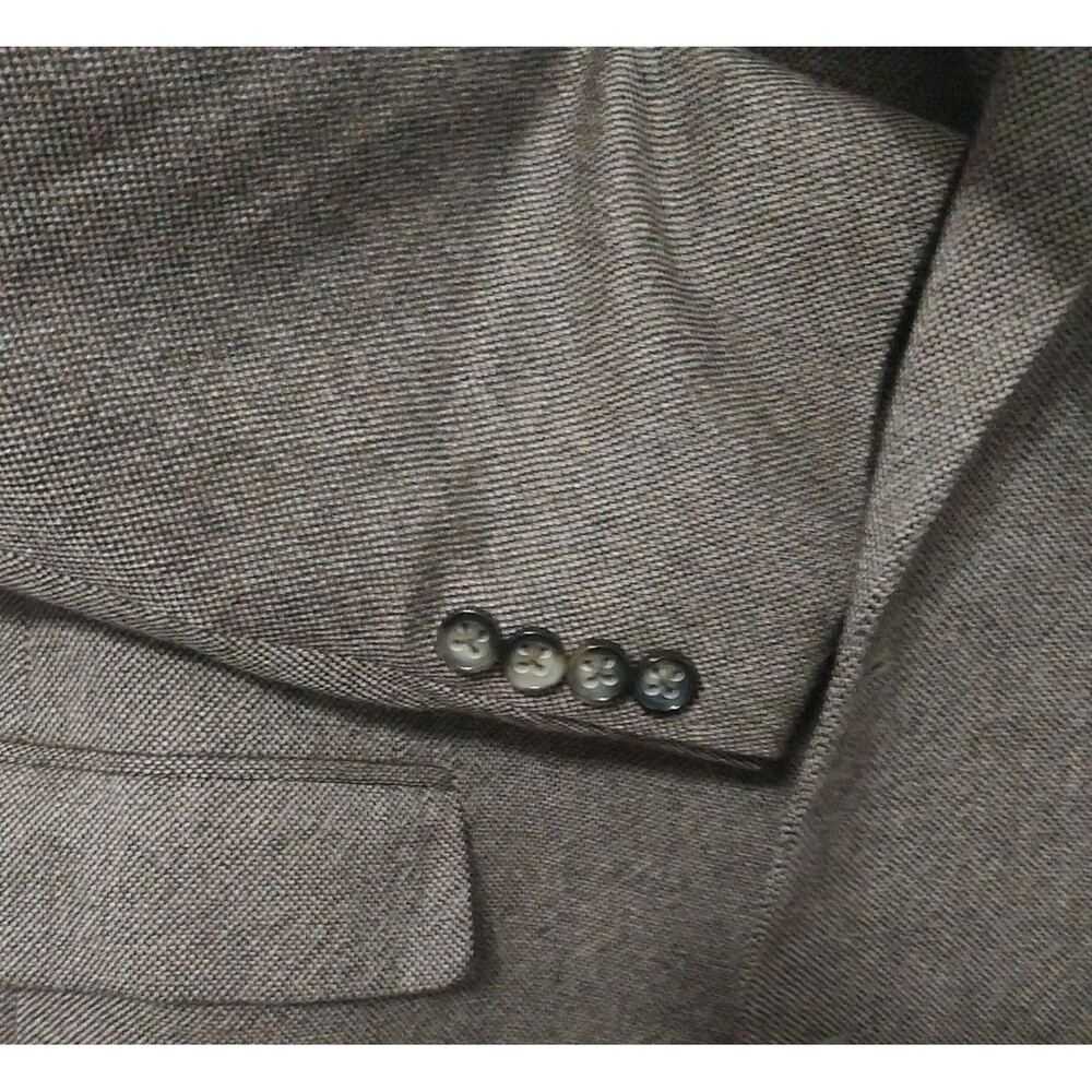 Stafford Men’s 100% Merino Wool Brown Gray Sport Coat Classic Fit Size 52R - Picture 8 of 9